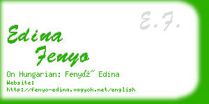 edina fenyo business card